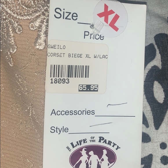 Beige Corset with lace, size XL - Picture 3 of 3